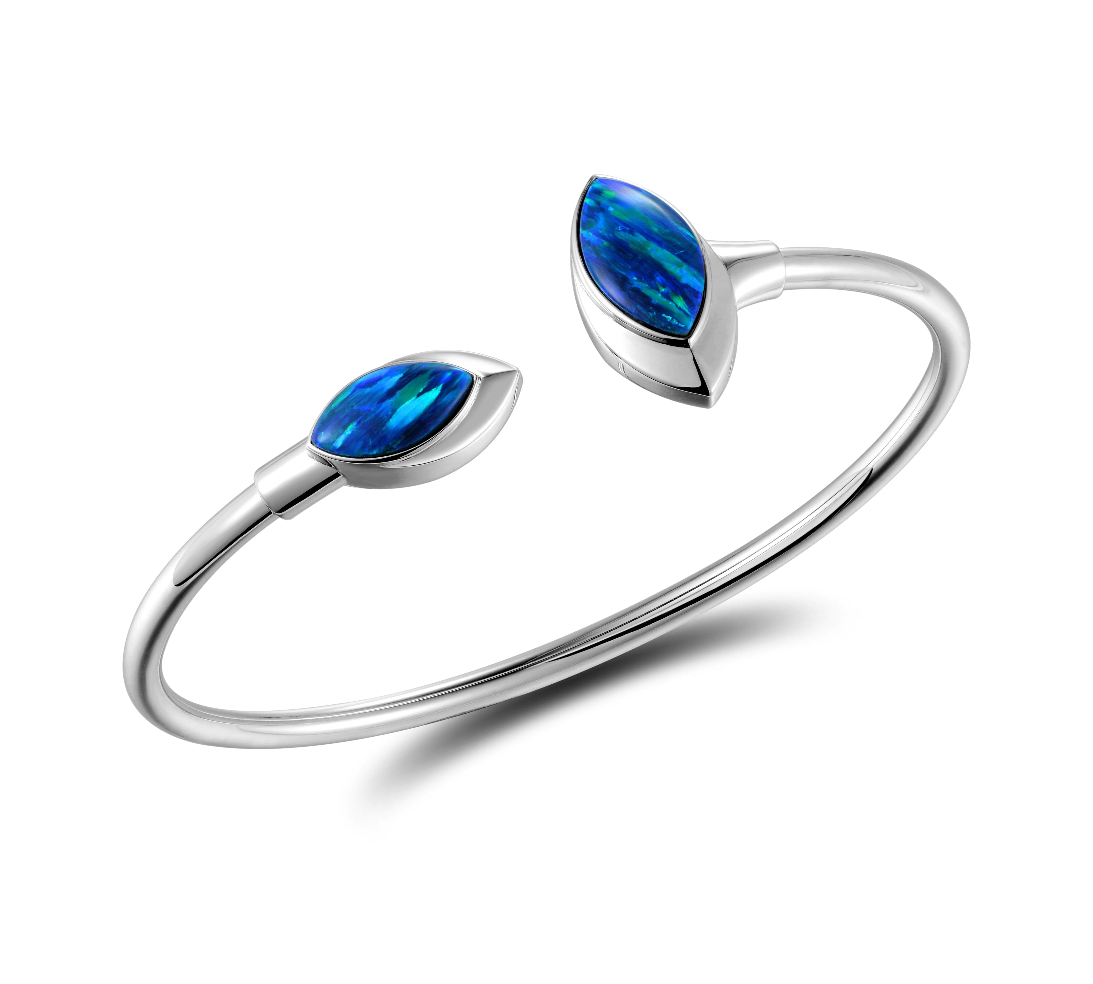 Prismé Opal Mandorla Peacock Sleek Bangle Bangle Island by Koa Nani 