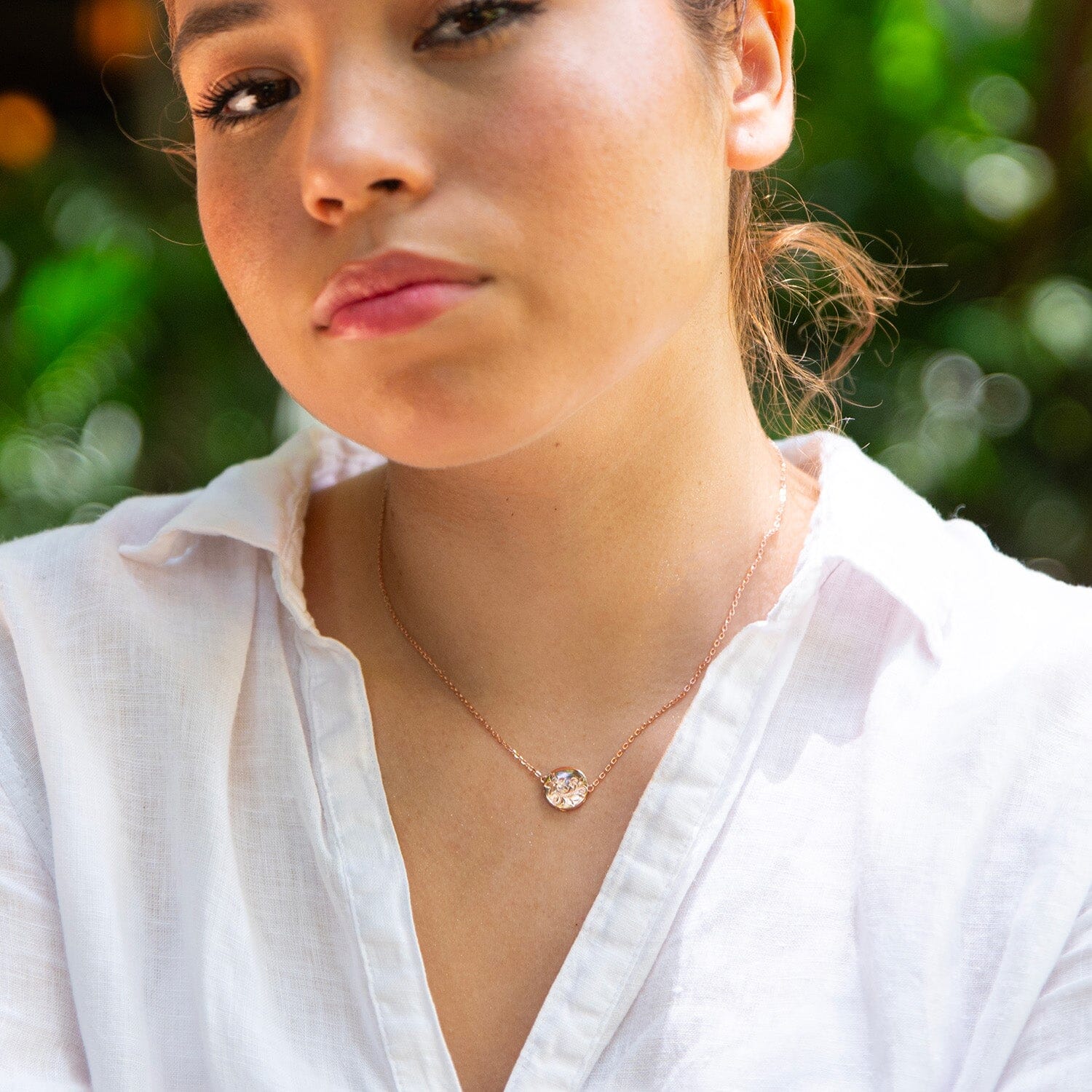 Pualani Plumeria Scroll Necklace Necklace Island by Koa Nani 