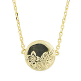 Pualani Plumeria Scroll Necklace Necklace Island by Koa Nani Gold Vermeil 