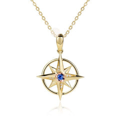 Sapphire Compass Pendant Pendant Island by Koa Nani 