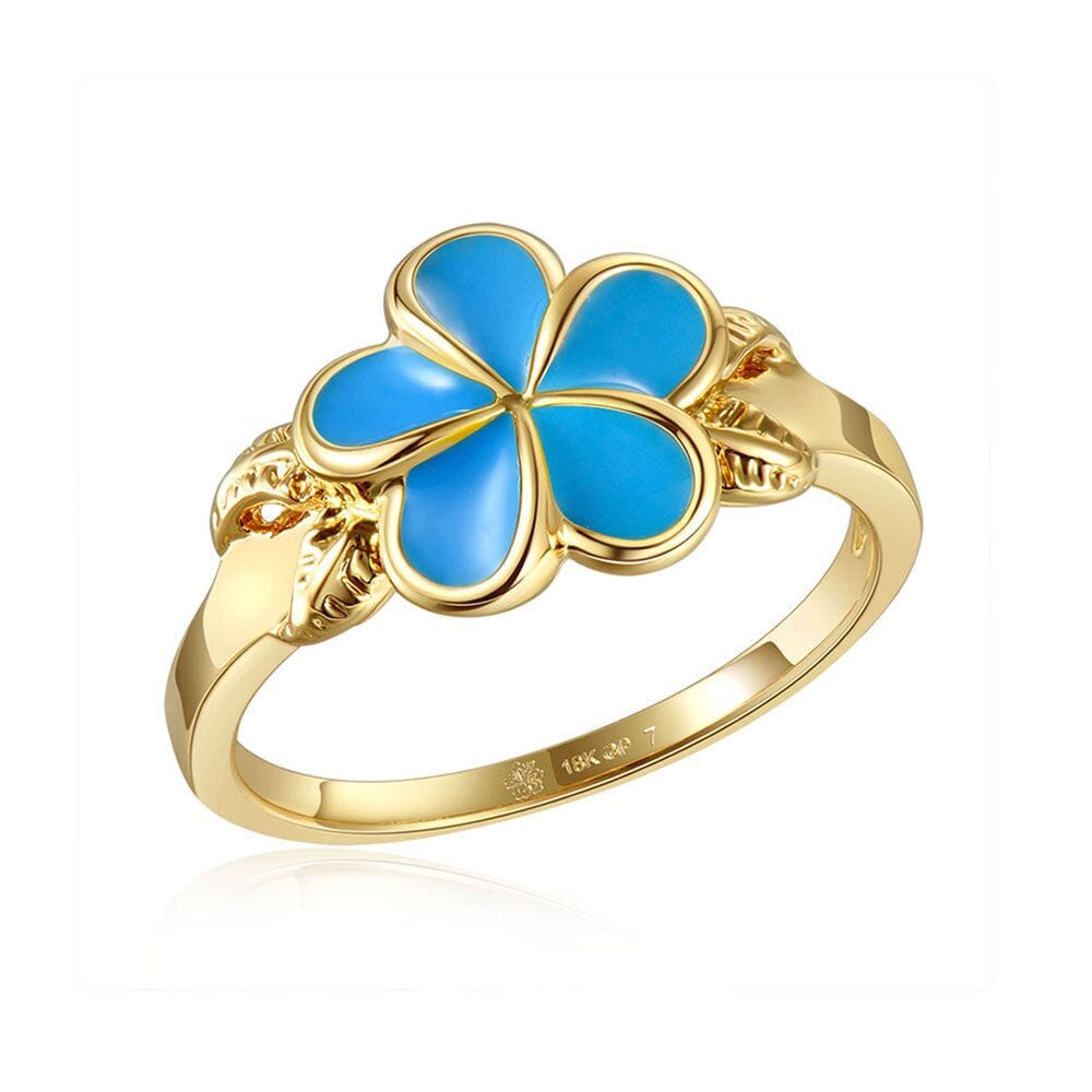 Sea Blue Grand Plumeria Ring Ring Island by Koa Nani 6 