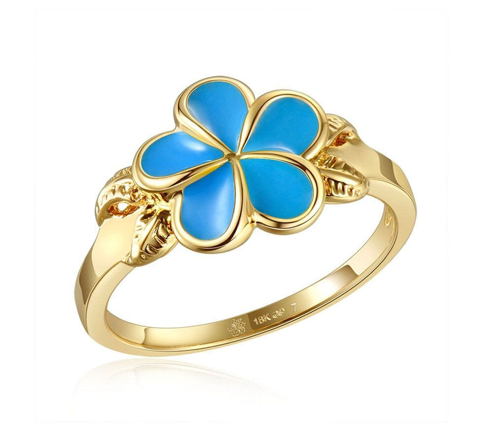 Sea Blue Grand Plumeria Ring Ring Island by Koa Nani 6 