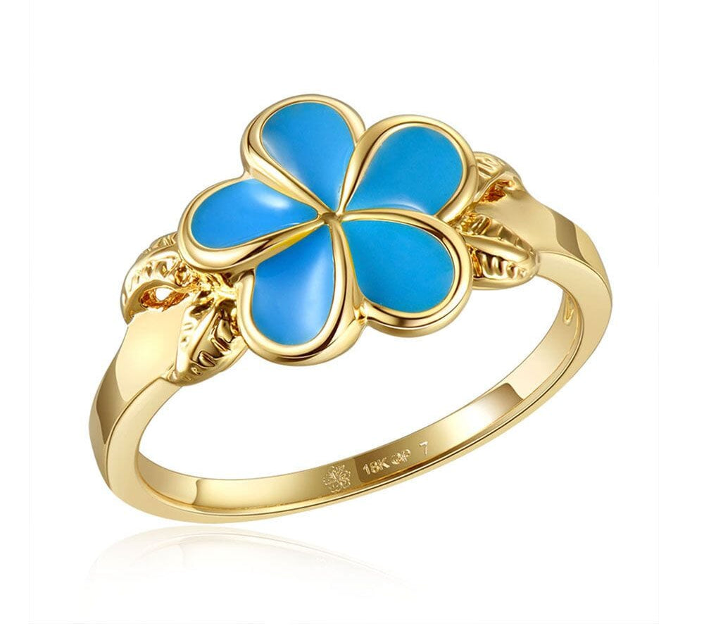 Sea Blue Grand Plumeria Ring Ring Island by Koa Nani 7 