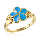 Sea Blue Grand Plumeria Ring Ring Island by Koa Nani 8 