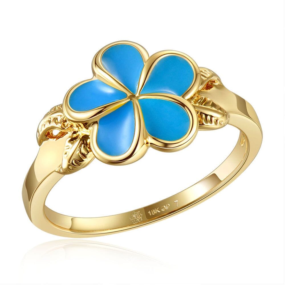 Sea Blue Grand Plumeria Ring Ring Island by Koa Nani 9 