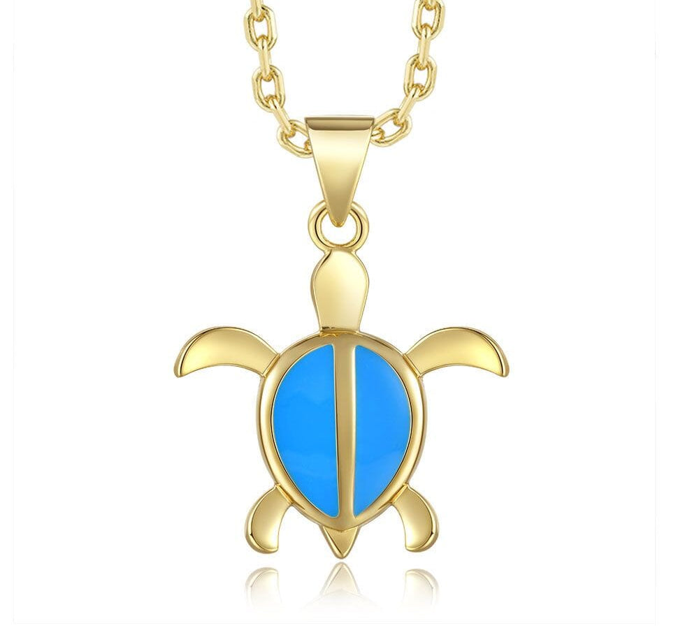 Sea Blue Honu Necklace Necklace Island by Koa Nani 