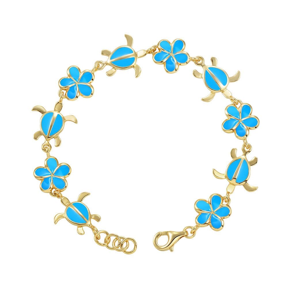 Sea Blue Pua and Honu Bracelet Bracelet Island by Koa Nani 