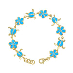 Sea Blue Pua and Honu Bracelet Bracelet Island by Koa Nani 