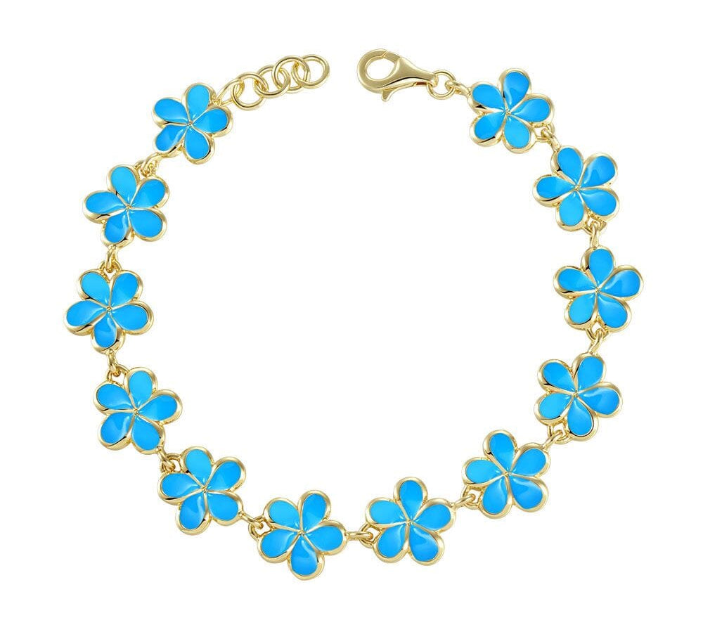 Sea Blue Pua Melia Bracelet Bracelet Island by Koa Nani 