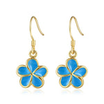 Sea Blue Pua Melia Hook Earrings Earrings Island by Koa Nani 10mm 