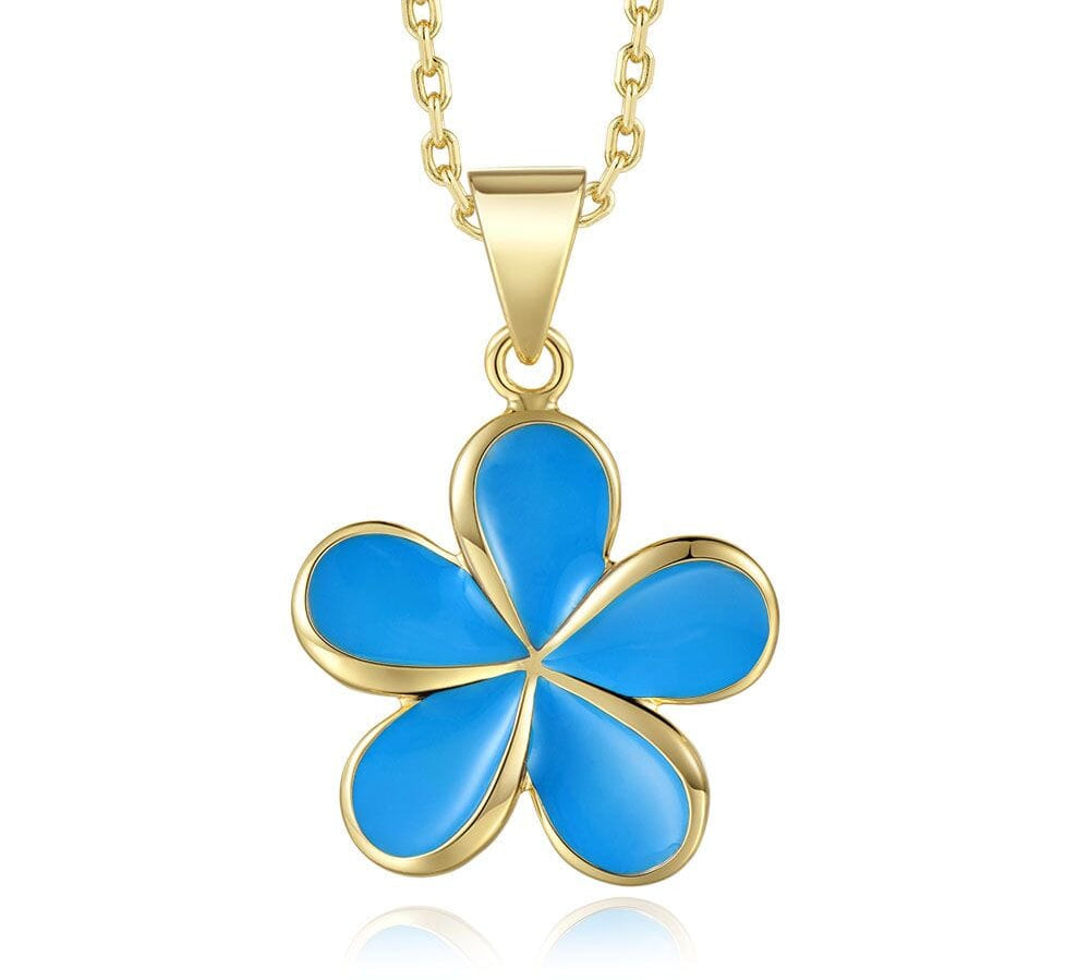 Sea Blue Pua Melia Necklace Necklace Island by Koa Nani 23mm 