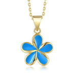 Sea Blue Pua Melia Necklace Necklace Island by Koa Nani 18mm 