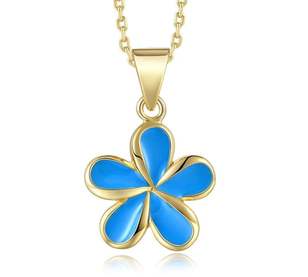 Sea Blue Pua Melia Necklace Necklace Island by Koa Nani 18mm 