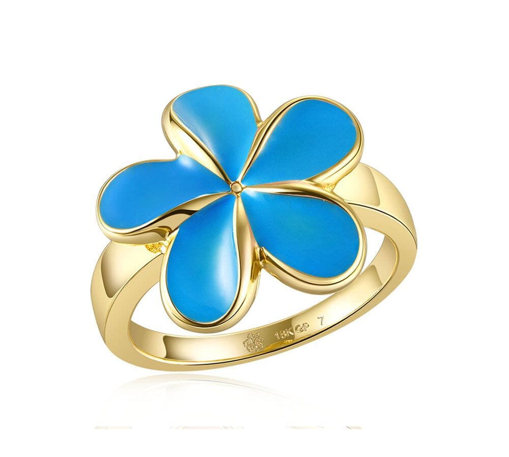 Sea Blue Pua Melia Ring Ring Island by Koa Nani 5 