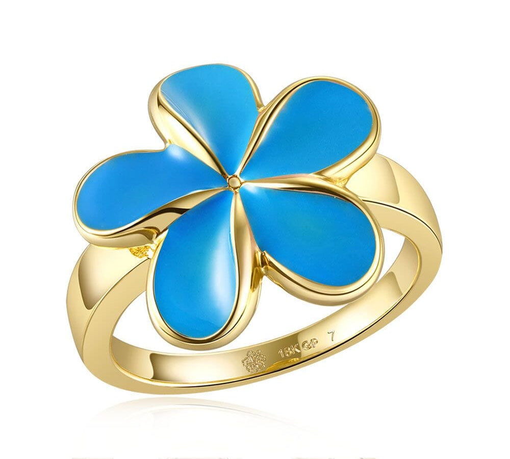 Sea Blue Pua Melia Ring Ring Island by Koa Nani 7 