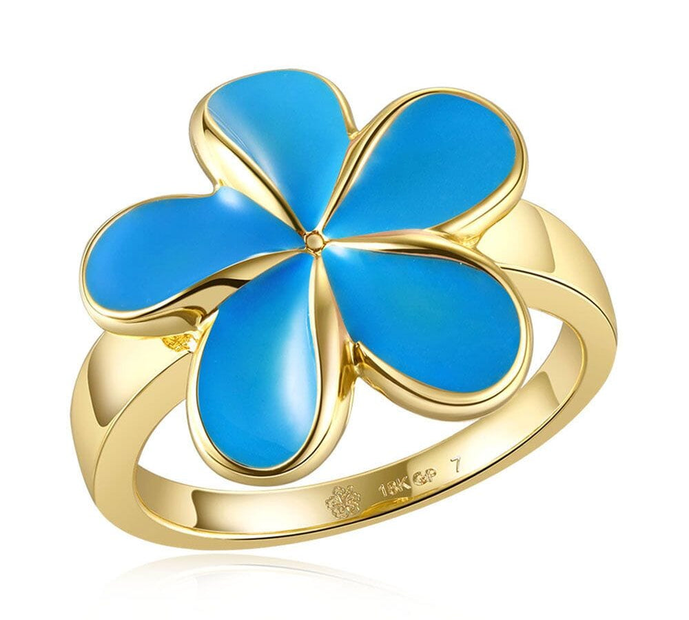 Sea Blue Pua Melia Ring Ring Island by Koa Nani 8 
