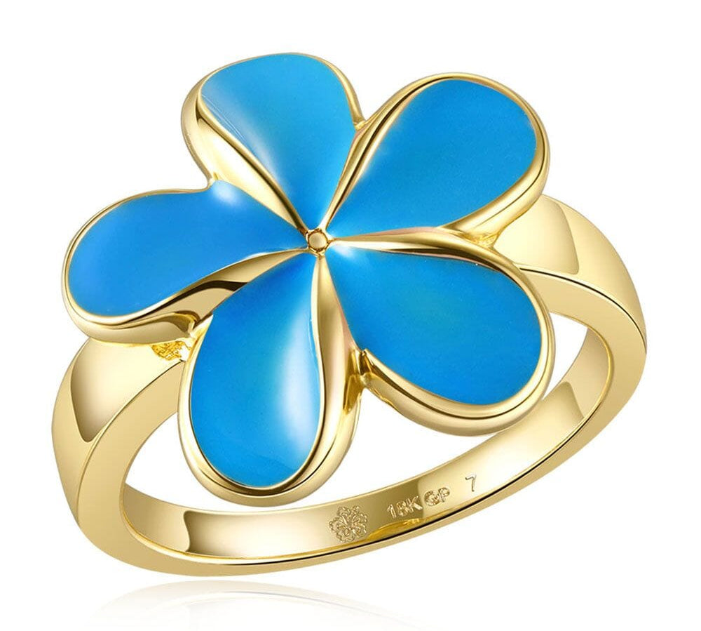 Sea Blue Pua Melia Ring Ring Island by Koa Nani 9 