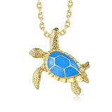 Sea Blue Waimanalo Honu Necklace Necklace Island by Koa Nani 