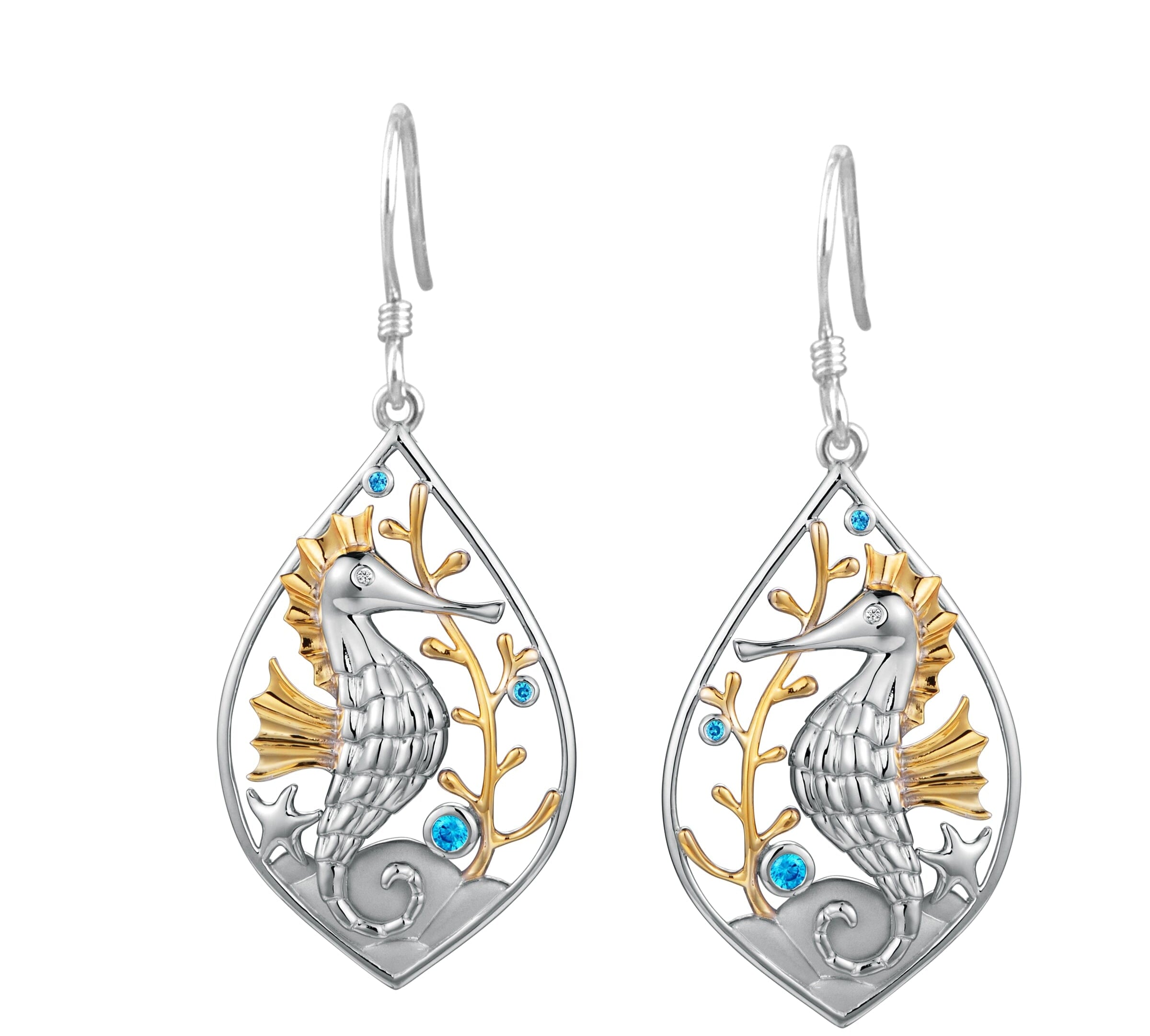 Seahorse Mandorla Earrings Earrings Island by Koa Nani 