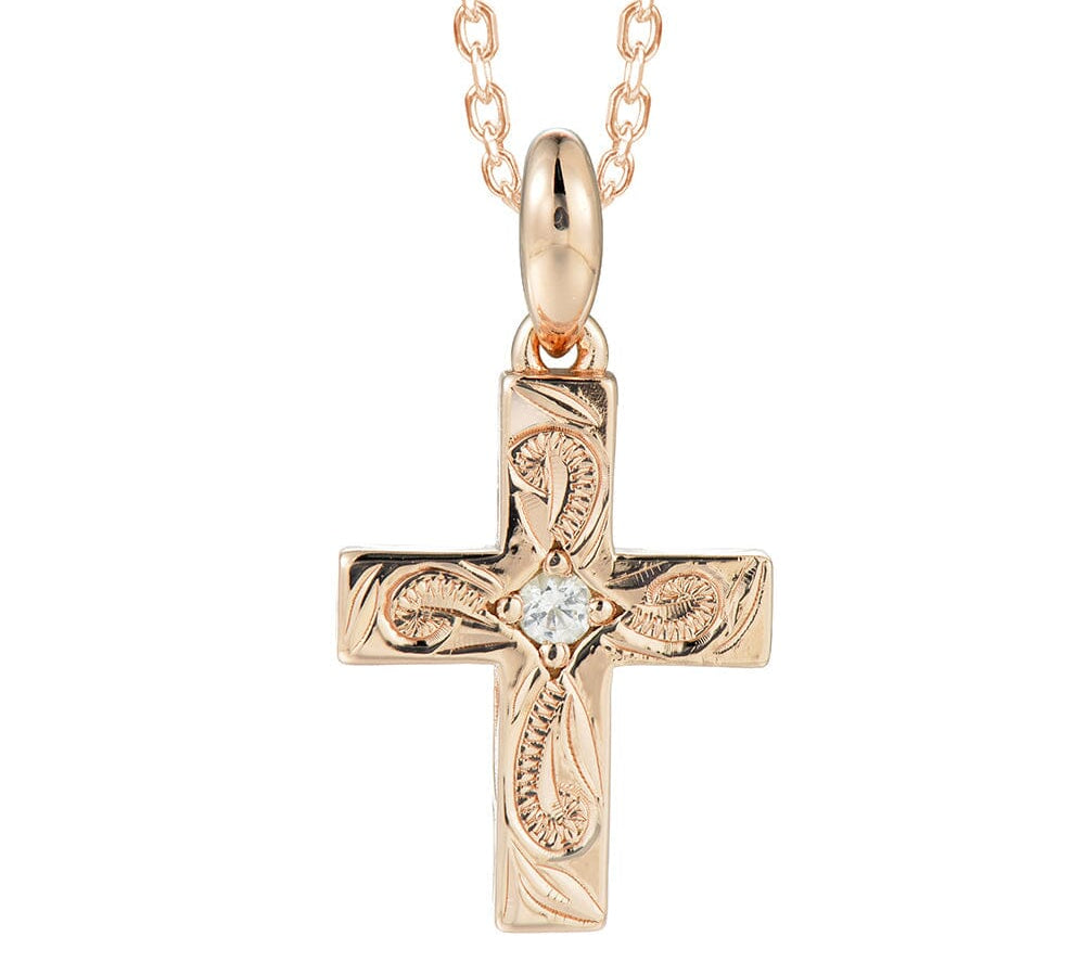 Seraphina Topaz Cross Pendant Pendant Island by Koa Nani Rose Gold Vermeil w/ Topaz 
