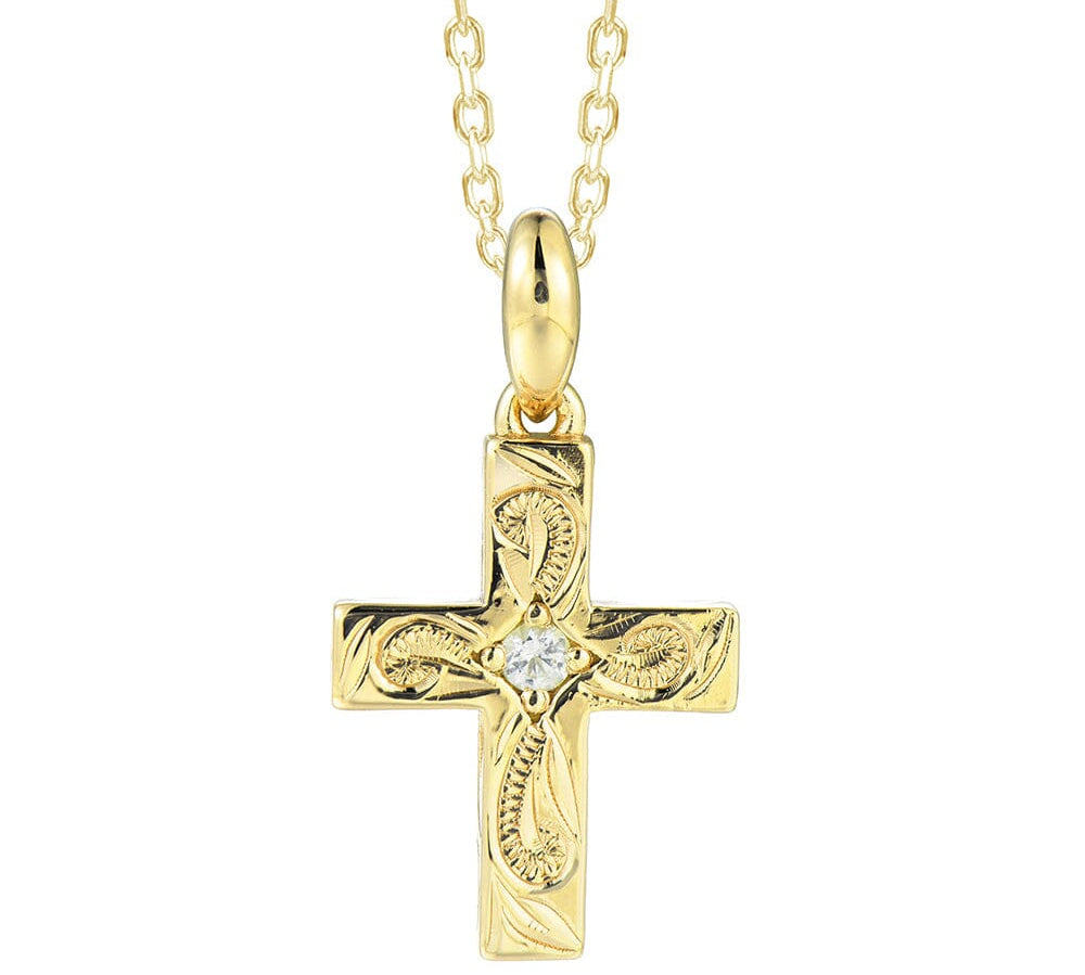 Seraphina Topaz Cross Pendant Pendant Island by Koa Nani Gold Vermeil w/ Topaz 