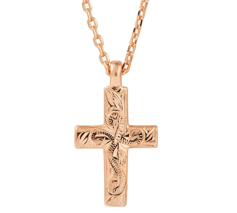 Seraphina Topaz Cross Pendant Pendant Island by Koa Nani Rose Gold Vermeil No Gem 
