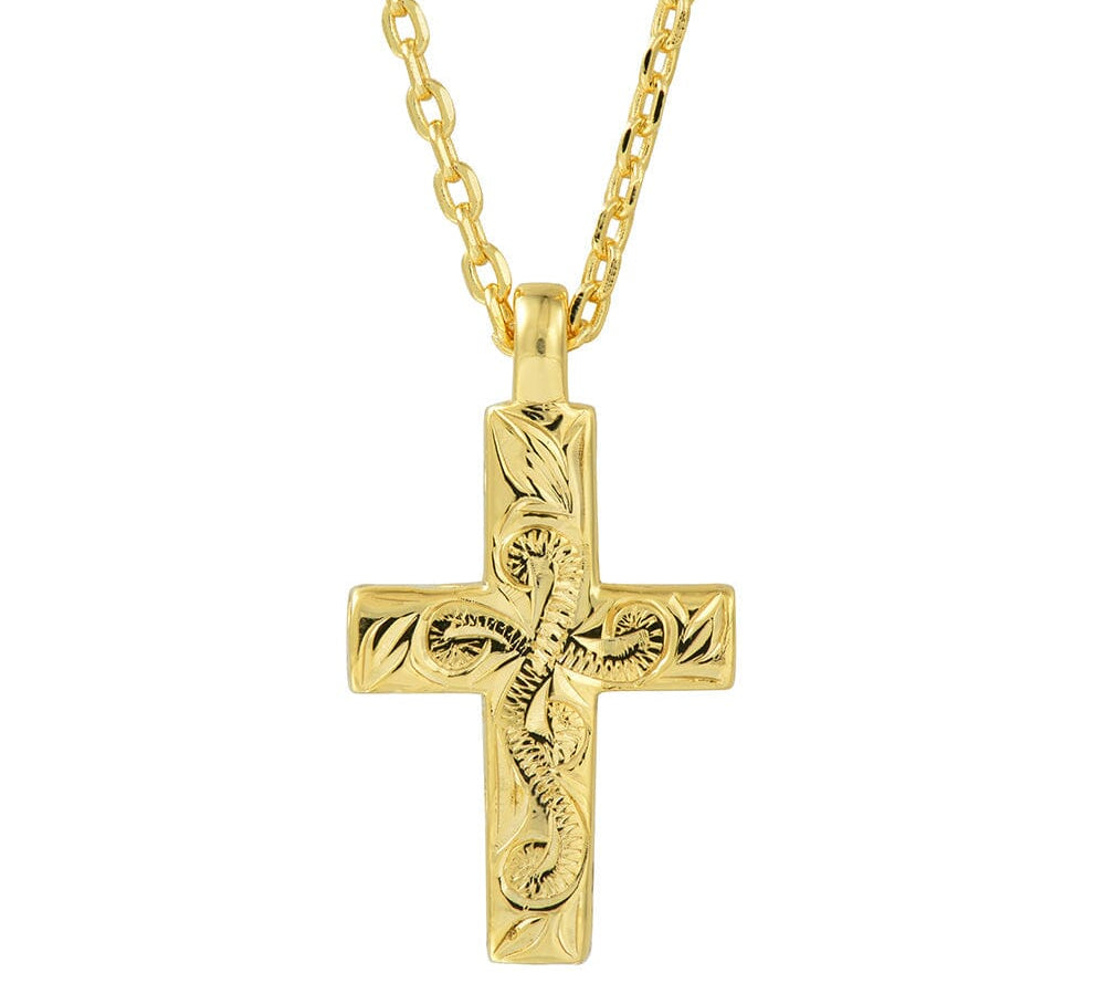 Seraphina Topaz Cross Pendant Pendant Island by Koa Nani Gold Vermeil No Gem 