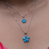 Paradise Opal Plumeria Pendant