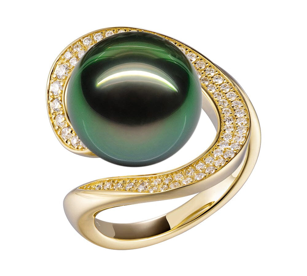 Tahitian Pearl Pacific Elegance Ring Ring Island by Koa Nani 
