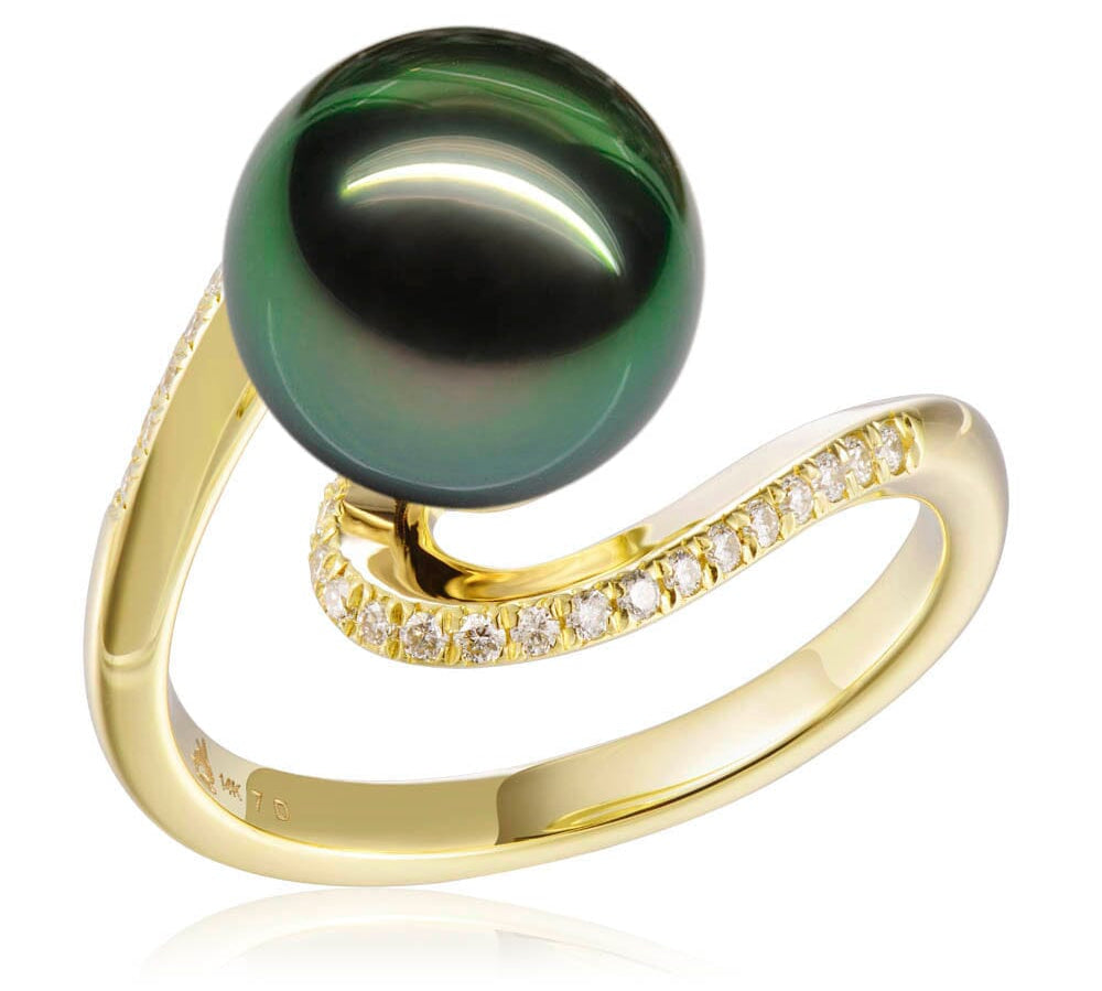 Tahitian Pearl Pacific Grace Ring Ring Island by Koa Nani 
