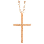 Therese Engraved Cross Pendant Pendant Island by Koa Nani Rose Gold Vermeil Style 1 