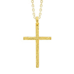 Therese Engraved Cross Pendant Pendant Island by Koa Nani Gold Vermeil Style 1 
