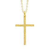 Therese Engraved Cross Pendant Pendant Island by Koa Nani Gold Vermeil Style 1 
