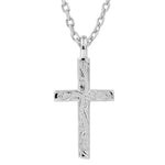 Therese Engraved Cross Pendant Pendant Island by Koa Nani Sterling Silver Style 2 