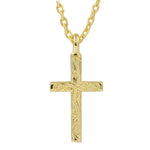 Therese Engraved Cross Pendant Pendant Island by Koa Nani Gold Vermeil Style 2 