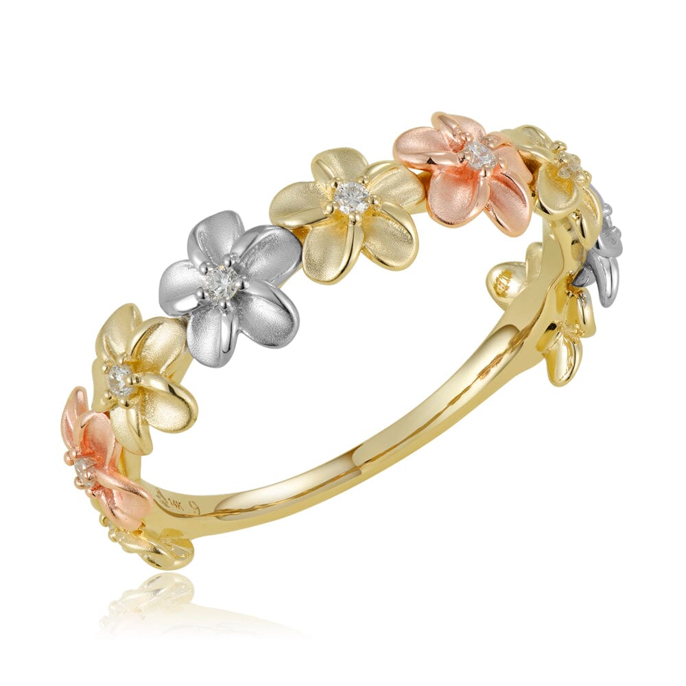 Tricolor Plumeria Ring Ring Island by Koa Nani 