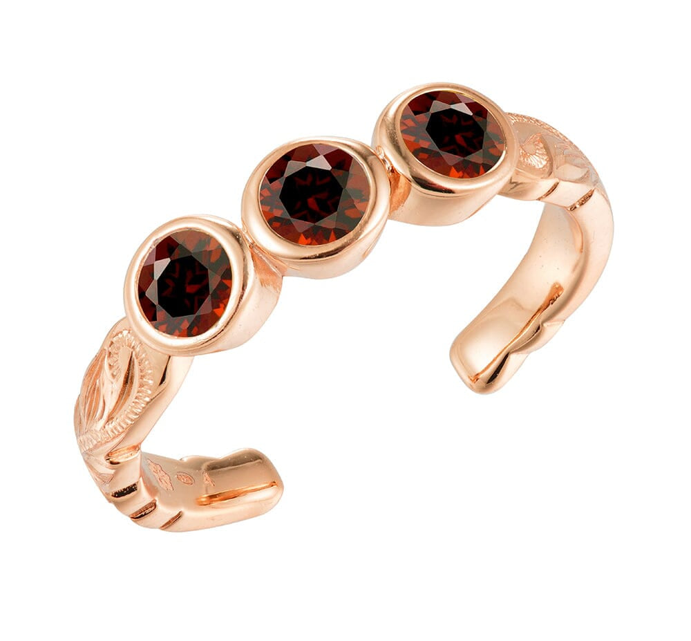 Trio Engraved Toe Ring Toe Ring Island by Koa Nani 