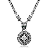 Tsavorite Nocturne Pirate Skull Compass Necklace Necklace Island by Koa Nani 
