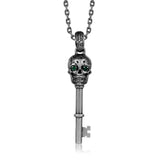 Tsavorite Nocturne Skull Key Pendant Pendant Island by Koa Nani 