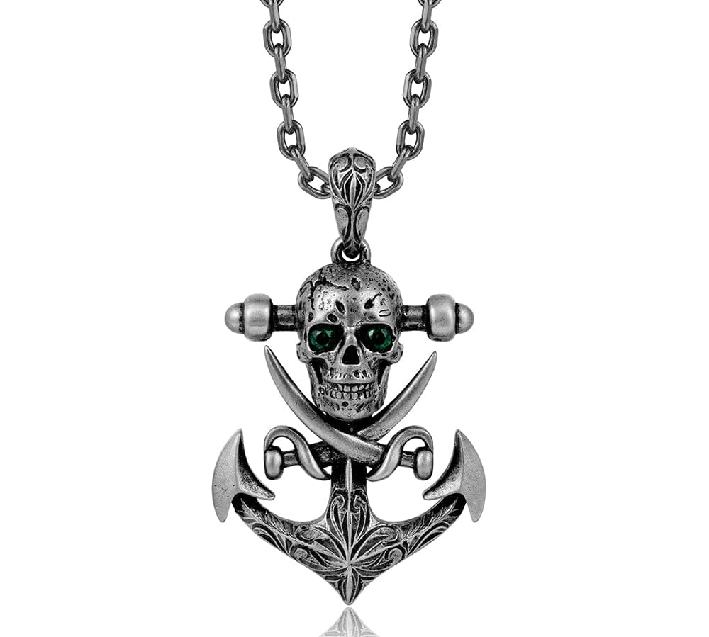Tsavorite Pirate Anchor Pendant Pendant Island by Koa Nani 