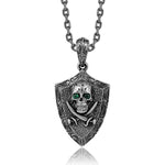 Tsavorite Pirate Skull Emblem Pendant Pendant Island by Koa Nani 