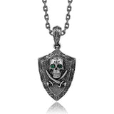 Tsavorite Pirate Skull Emblem Pendant Pendant Island by Koa Nani 