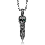 Tsavorite Skull Dagger Pendant Pendant Island by Koa Nani 