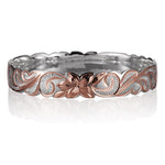 Two-Tone Engraved Bloom Bangle Bangle Island by Koa Nani 