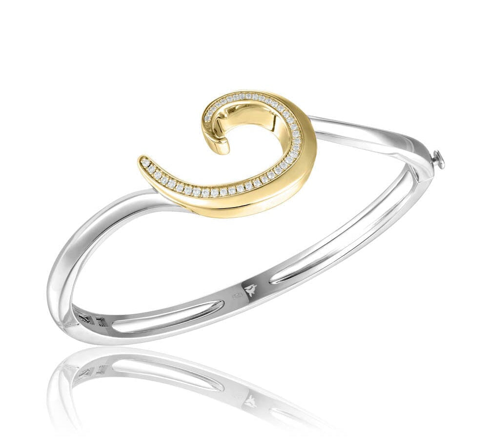 Two-Tone Hoaka Wave Bangle Bangle Island by Koa Nani 