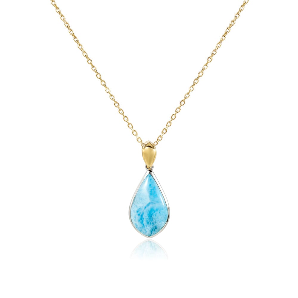 Two-Tone Larimar Mandorla Pendant Pendant Island by Koa Nani 