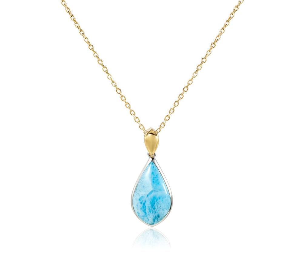 Two-Tone Larimar Mandorla Pendant Pendant Island by Koa Nani 
