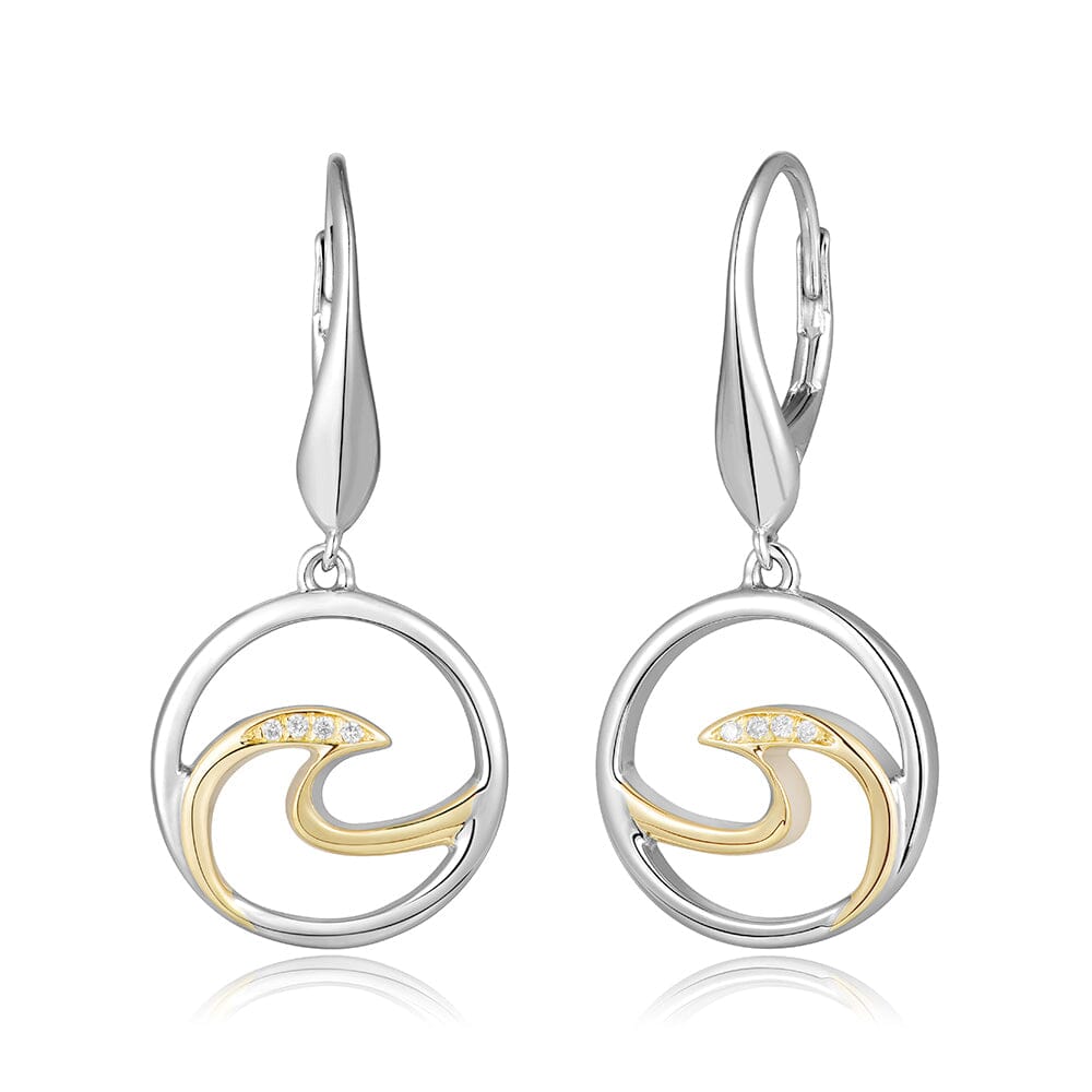 Two-Tone Wave Earrings Earrings Island by Koa Nani 