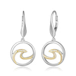 Two-Tone Wave Earrings Earrings Island by Koa Nani 
