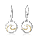 Two-Tone Wave Earrings Earrings Island by Koa Nani 